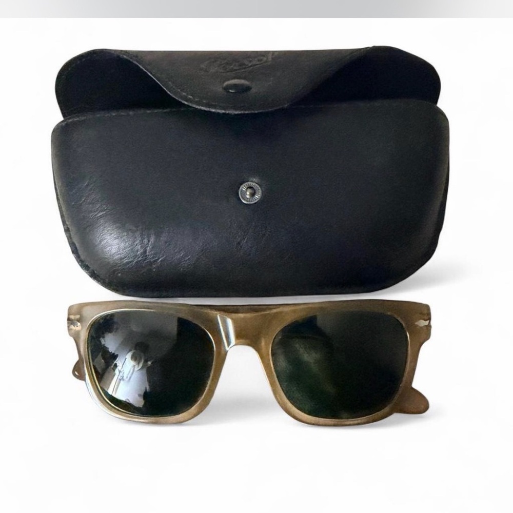 Persol PO 3269S Beige Opal/Green Sunglasses 52 mm